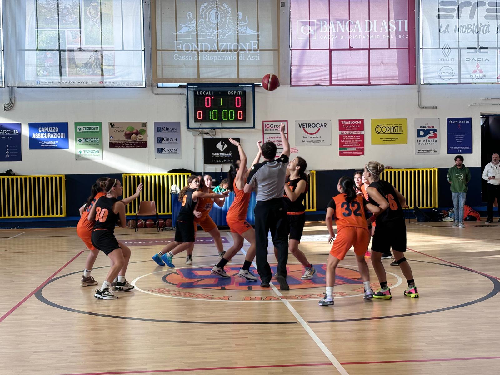 Under 14 Femminile: la Scuola Basket Asti perde alla prima di campionato